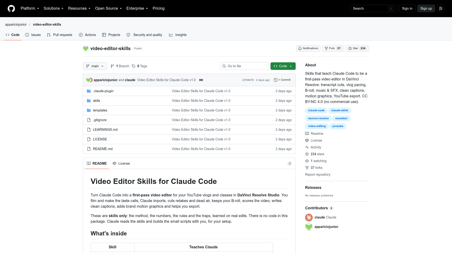 Video Editor Skills for Claude Code - 1