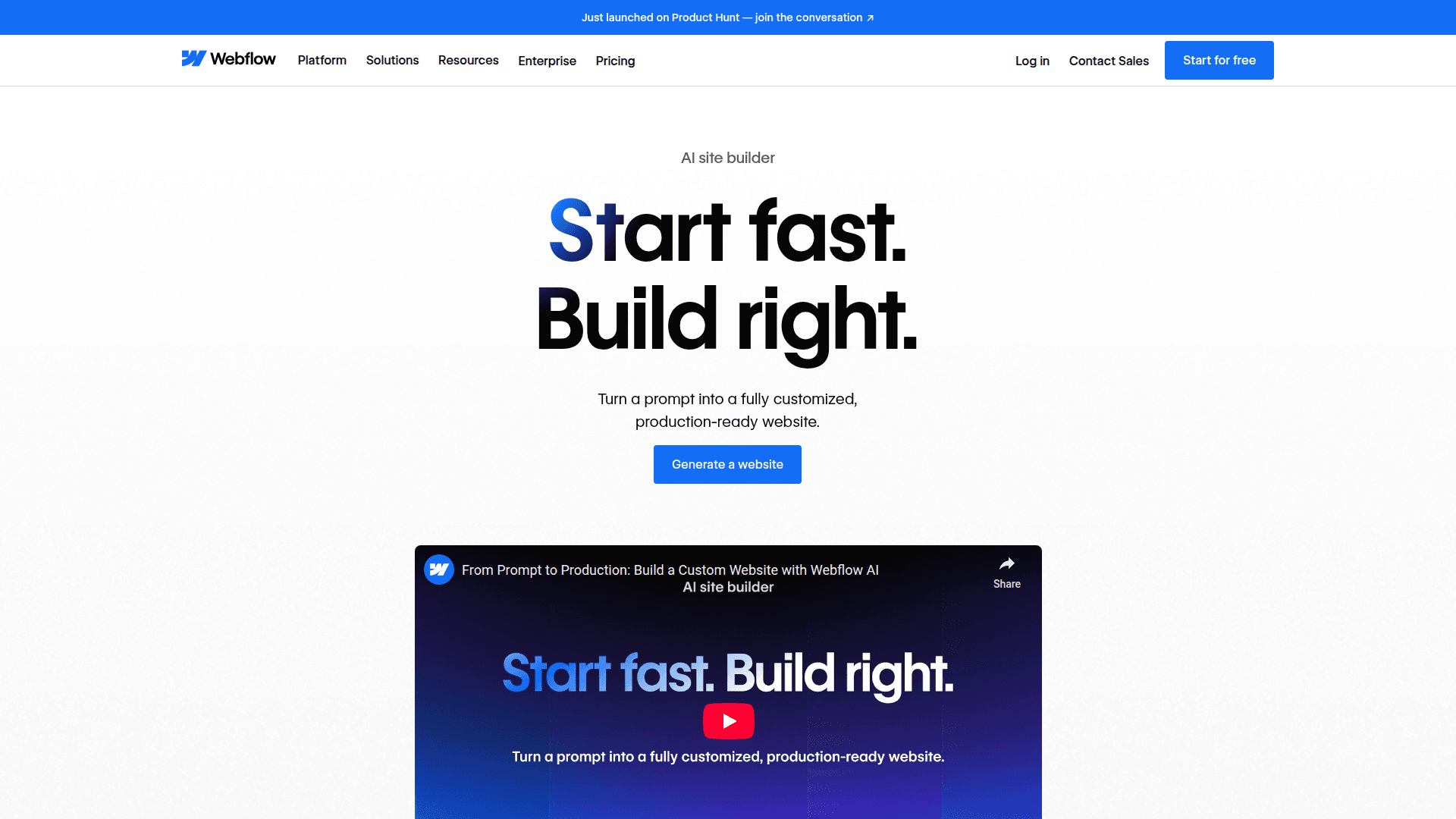 Webflow AI Site Builder