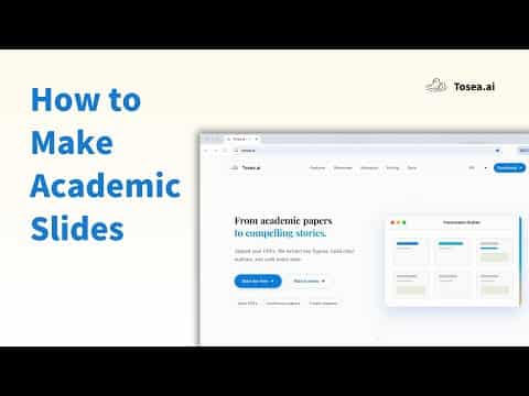 Tosea.ai Demo Video
