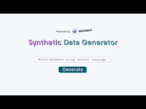 Synthetic Data Generator Demo Video