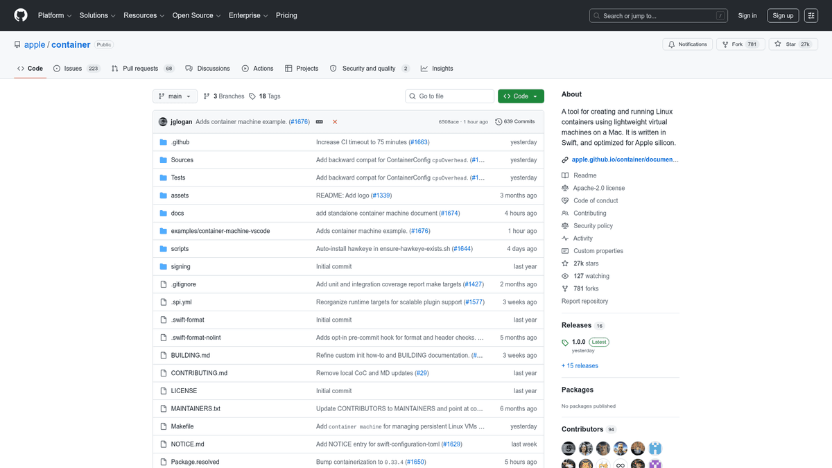 Apple Container - Linux Containers on Mac CLI | EveryDev.ai
