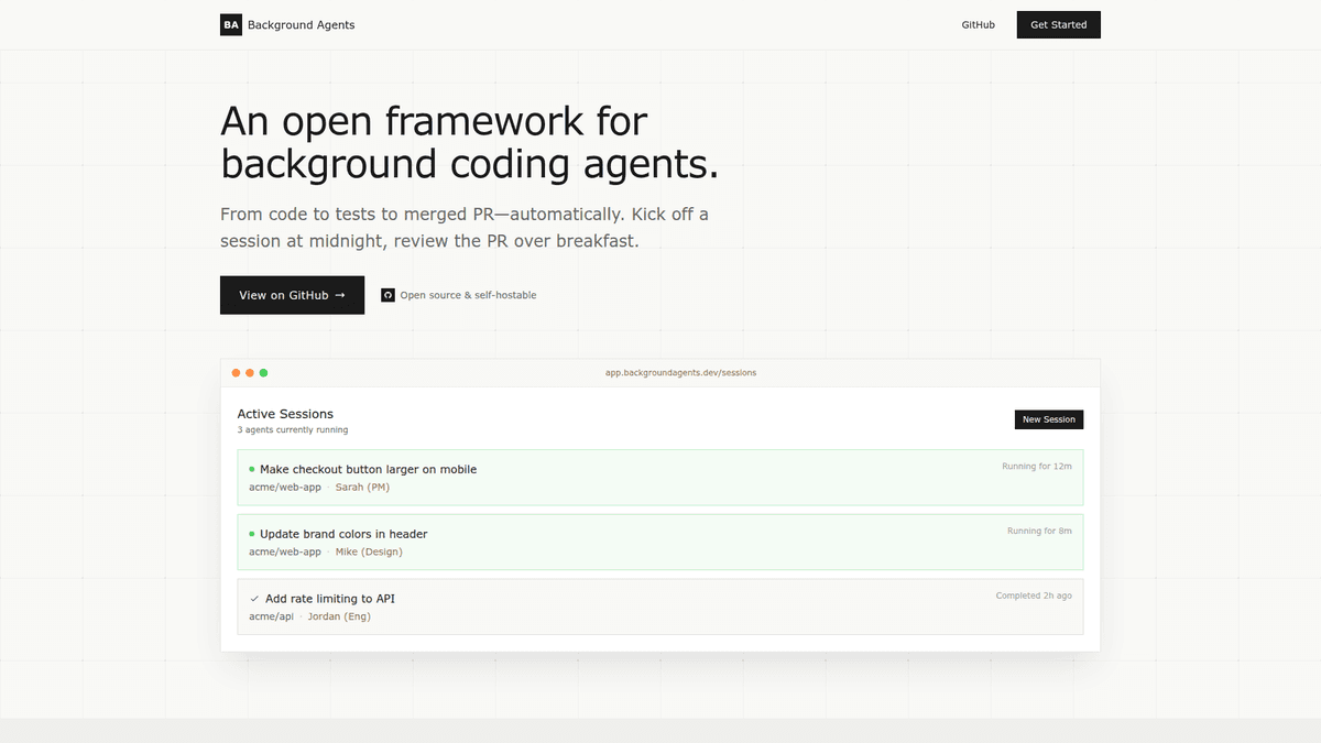 Background Agents - Autonomous Background Coding Agents | EveryDev.ai