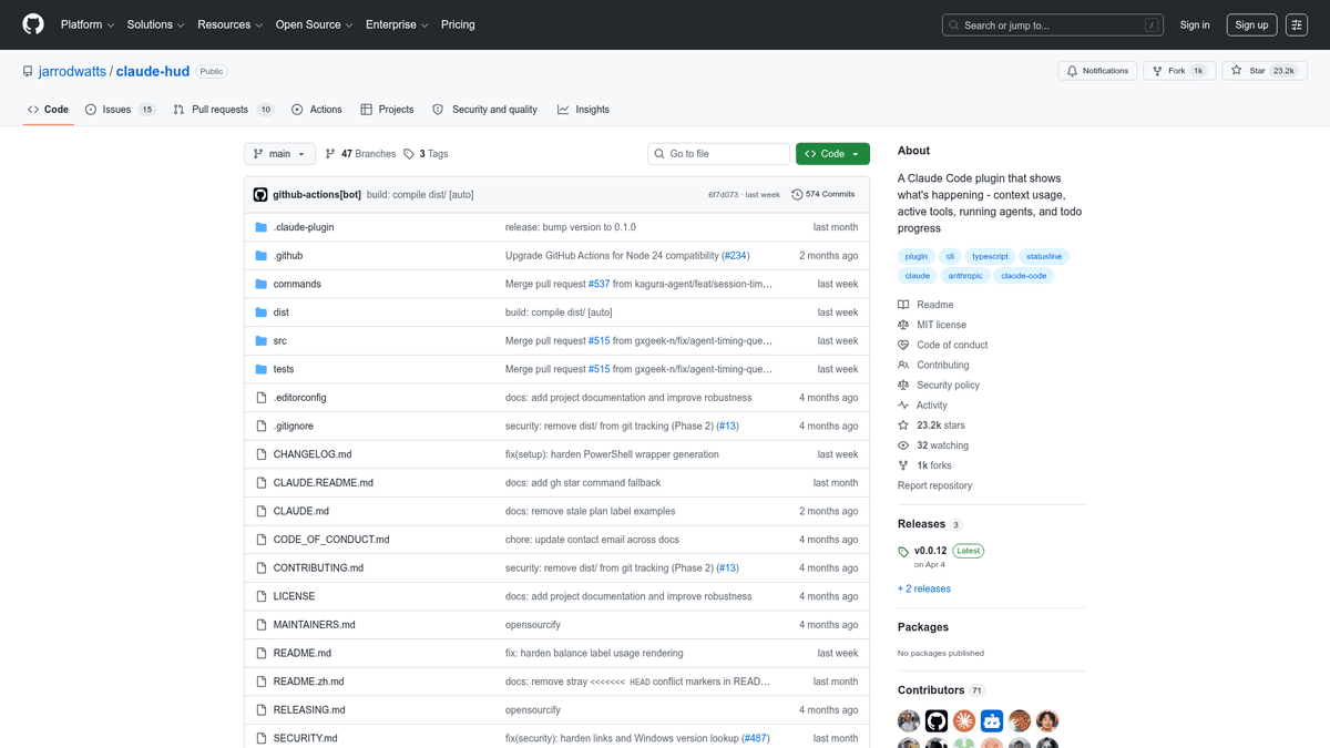 Claudce Code Plugin Hud Claude HUD - Claude Code HUD Plugin | EveryDev.ai
