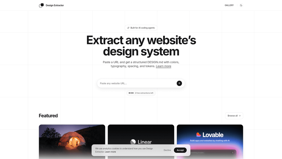 Design Extractor - Design Token Extractor for AI Agents | EveryDev.ai