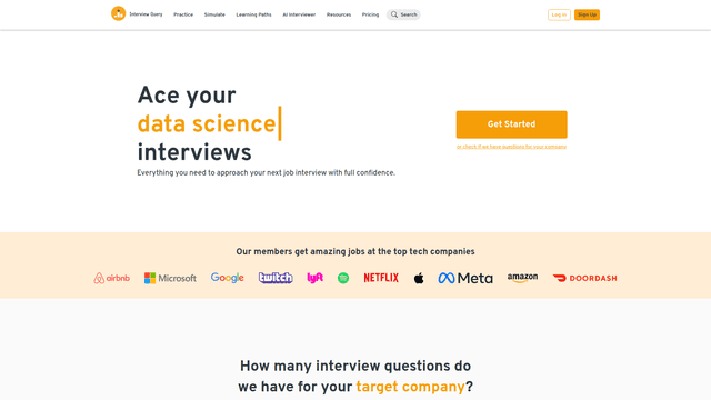 Interview Query Data Science Interview Query - Data Science Interview Prep Platform | EveryDev.ai