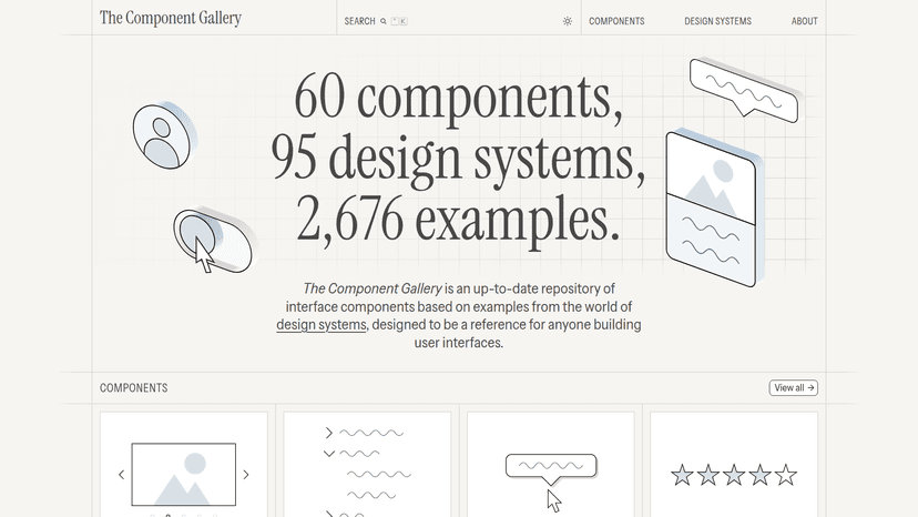 The Component Gallery - UI Component Design Reference | EveryDev.ai