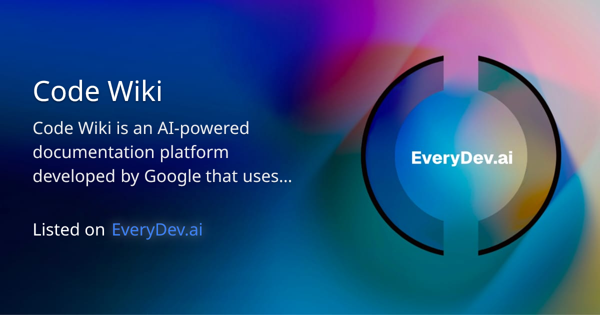 Code Wiki - AI Auto Generated Code Docs | EveryDev.ai