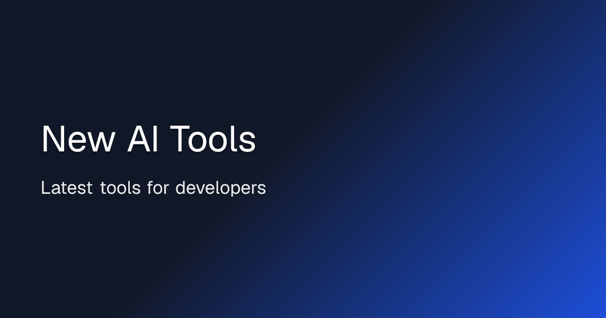 New AI Developer Tools | EveryDev.ai