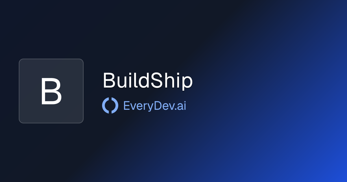 BuildShip - Visual Low Code AI Workflows | EveryDev.ai