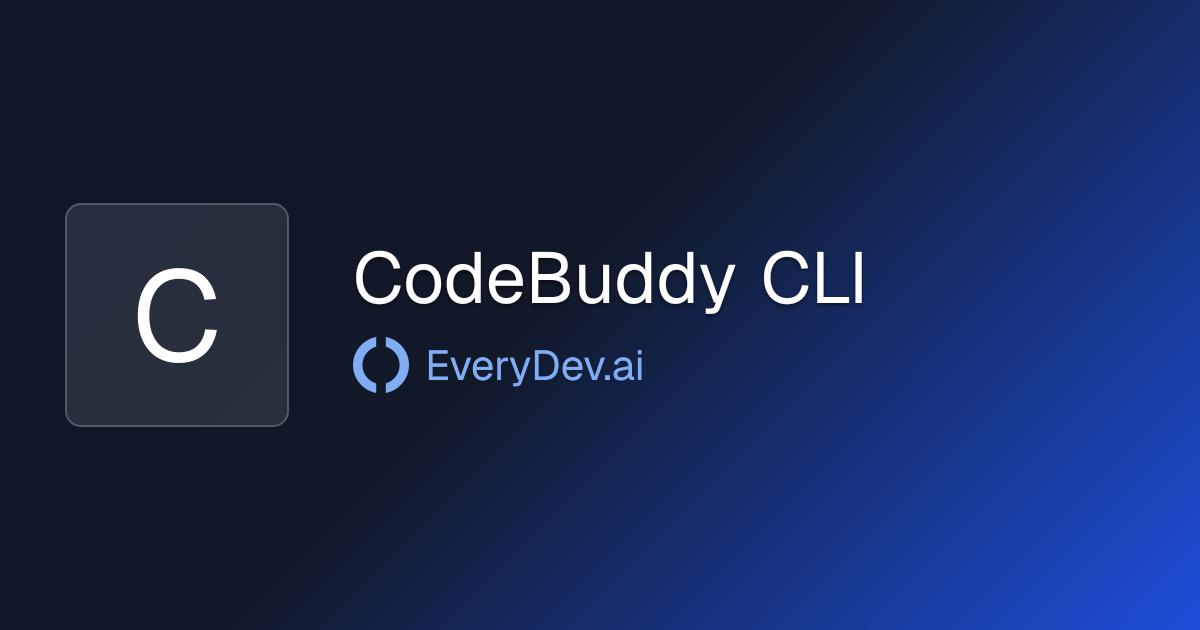 CodeBuddy CLI - AI Coding Assistant for Terminal | EveryDev.ai