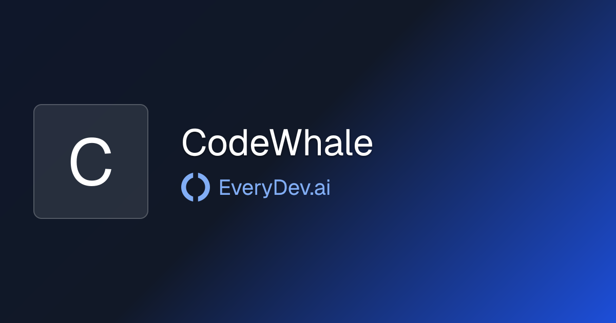 CodeWhale - Open Source CLI Coding Agent | EveryDev.ai