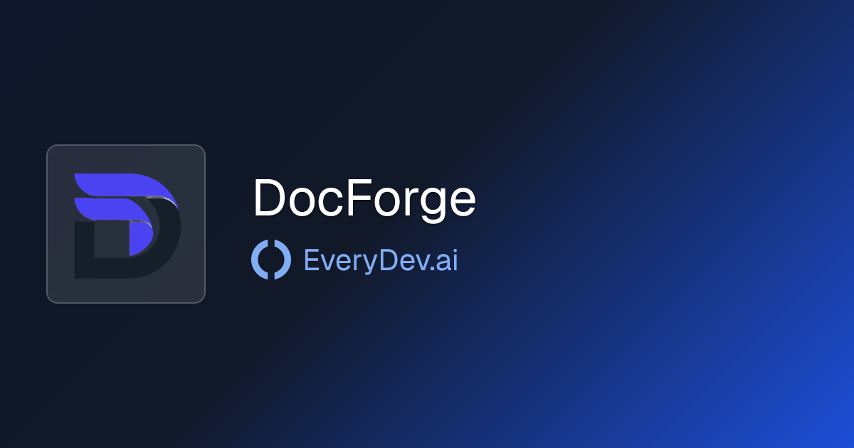 DocForge - AI Bulk PDF Document Generator | EveryDev.ai