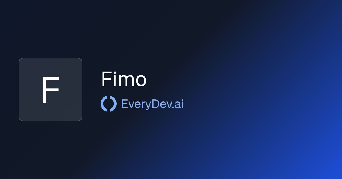 Fimo - AI Website Builder With CMS | EveryDev.ai