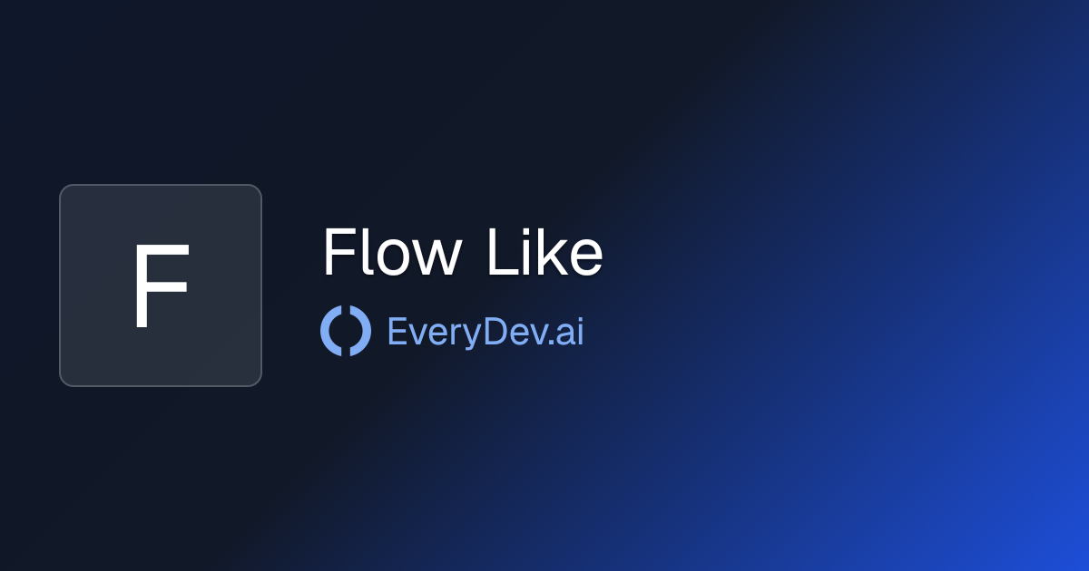 Flow Like - Open Source Visual AI Builder | EveryDev.ai