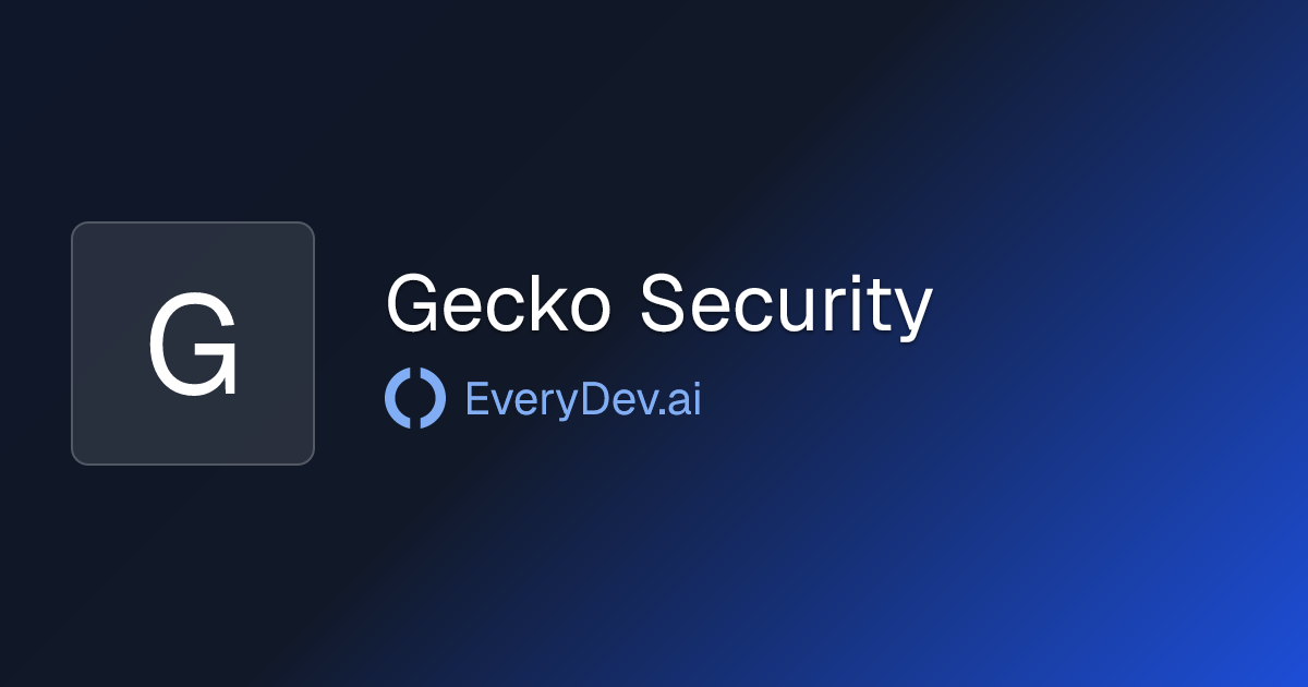 Gecko Security - AI Security for Logic Flaws | EveryDev.ai