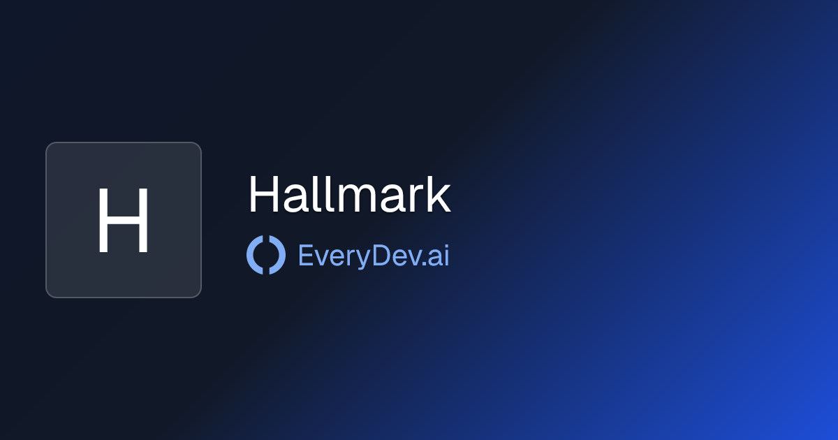 Hallmark - AI Design Rules for Coding Agents | EveryDev.ai