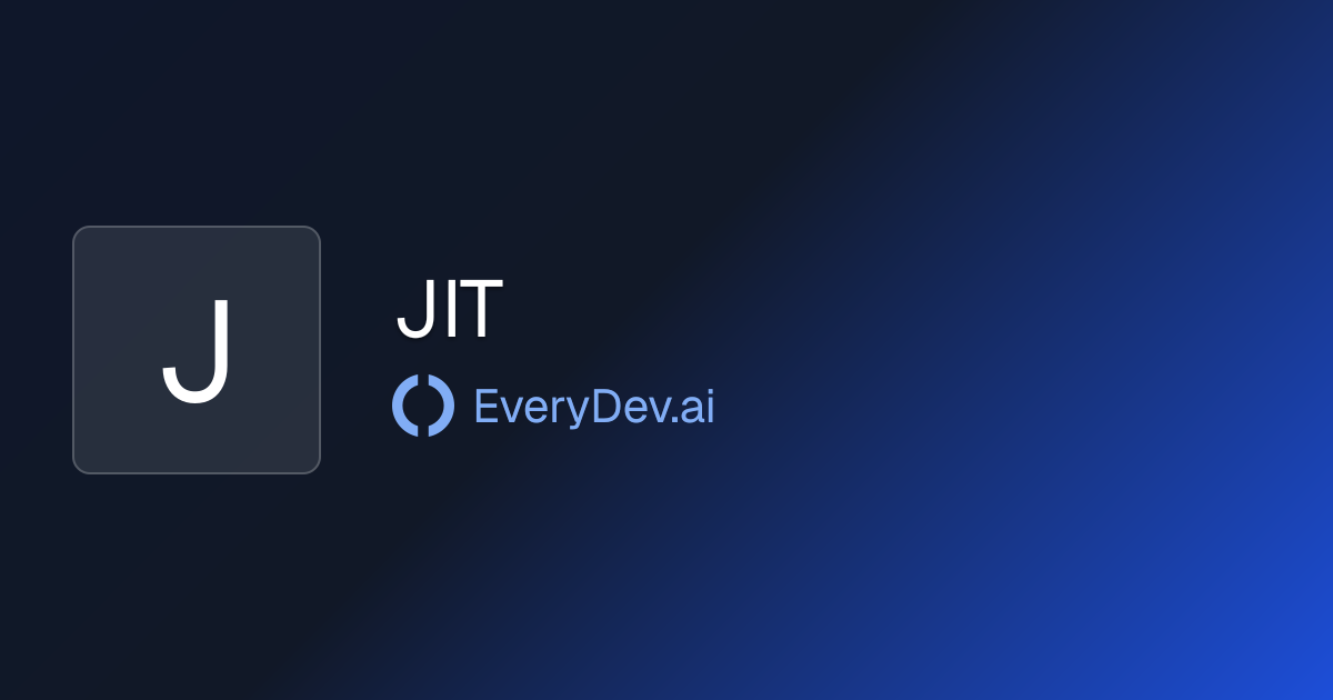JIT - AI Code Playground and Generator | EveryDev.ai