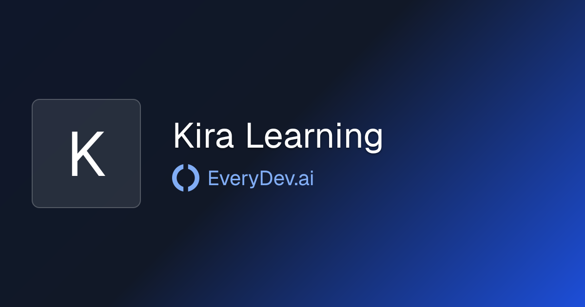 Kira Learning - AI Platform for K12 Education | EveryDev.ai