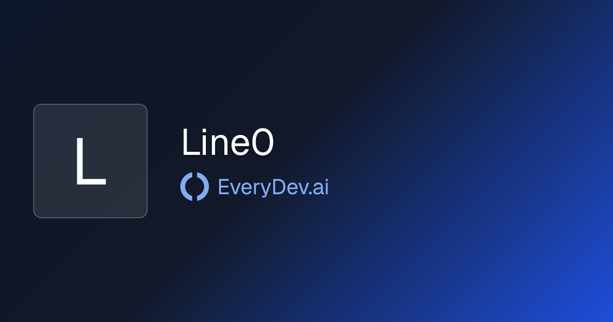 Line0 - AI Backend Code Generator | EveryDev.ai