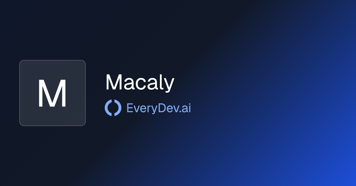 Macaly - AI Website and App Builder | EveryDev.ai