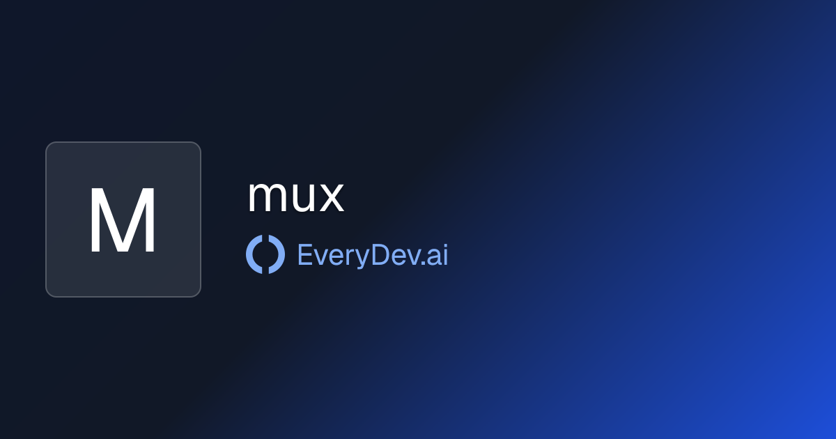 mux - Parallel AI Coding Agents Platform | EveryDev.ai