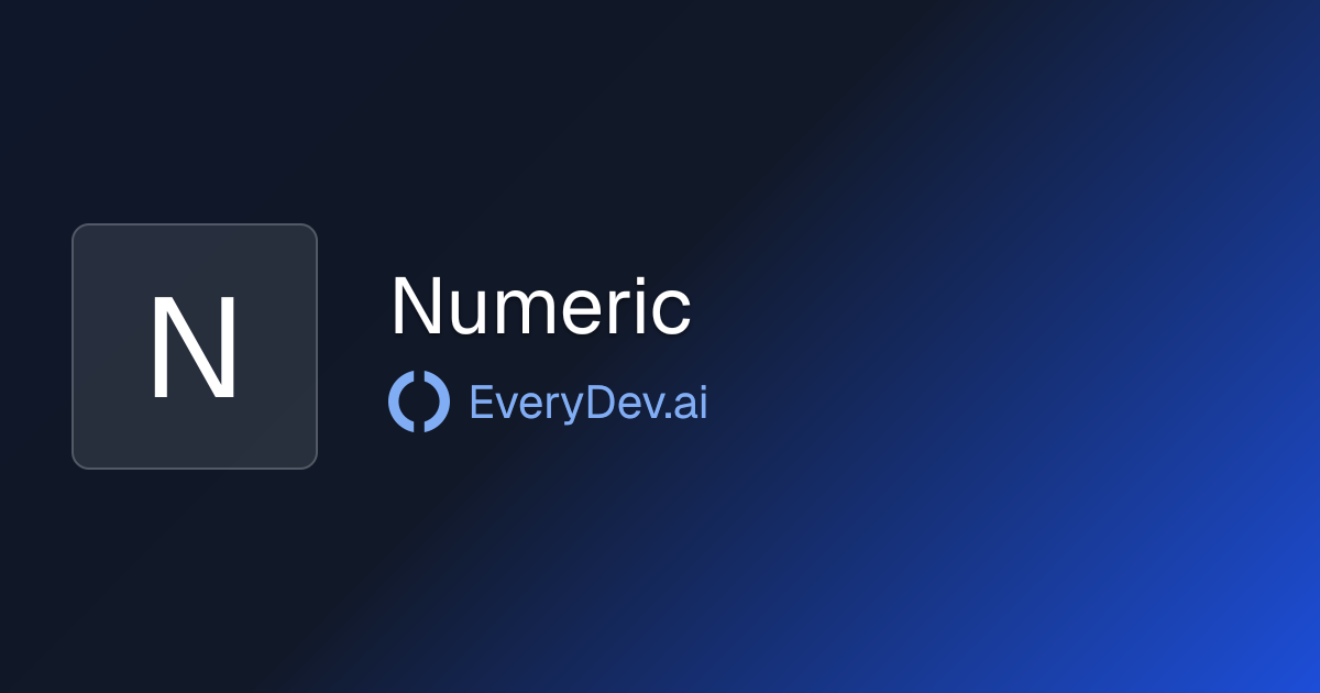 Numeric - AI Accounting Close Automation | EveryDev.ai