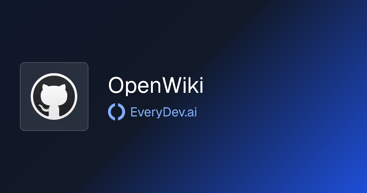 OpenWiki - AI Docs Generator for Coding Agents | EveryDev.ai
