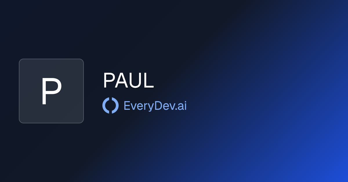 PAUL - CLI Framework for Claude Code | EveryDev.ai
