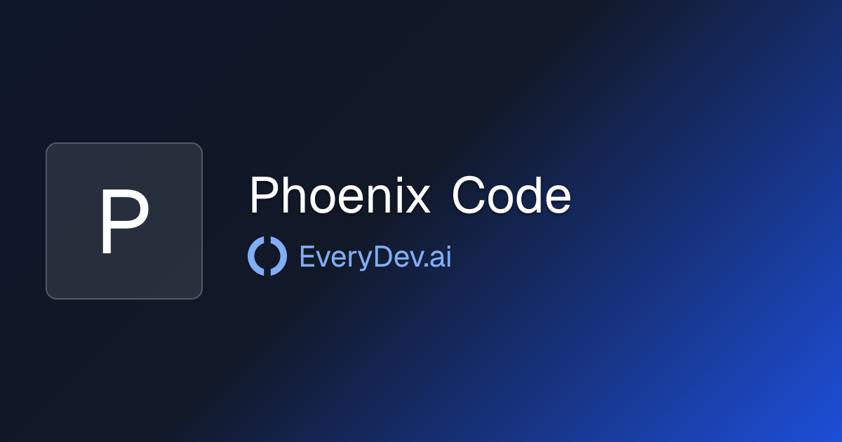 Phoenix Code - Open Source Visual Code Editor | EveryDev.ai