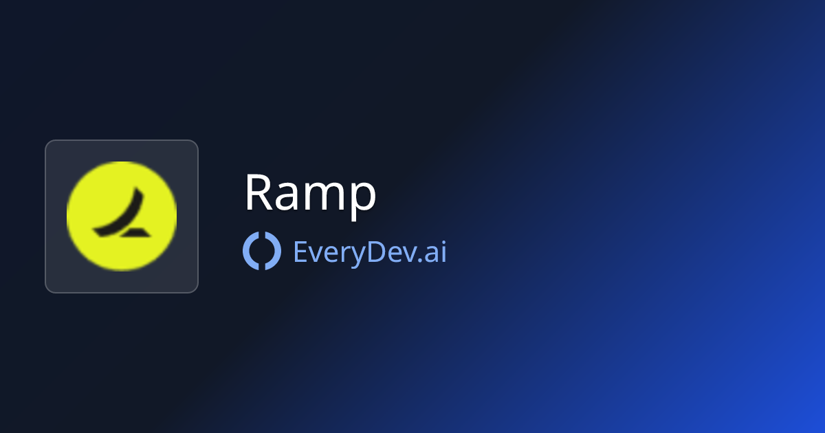 Ramp - Corporate Finance Automation Platform | EveryDev.ai