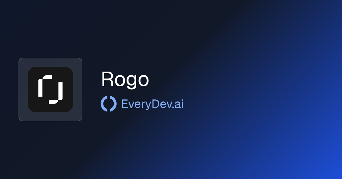 Rogo - AI Research Platform for Finance | EveryDev.ai