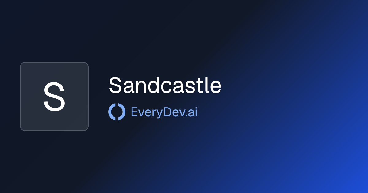 Sandcastle - TypeScript AI Agent Sandbox SDK | EveryDev.ai
