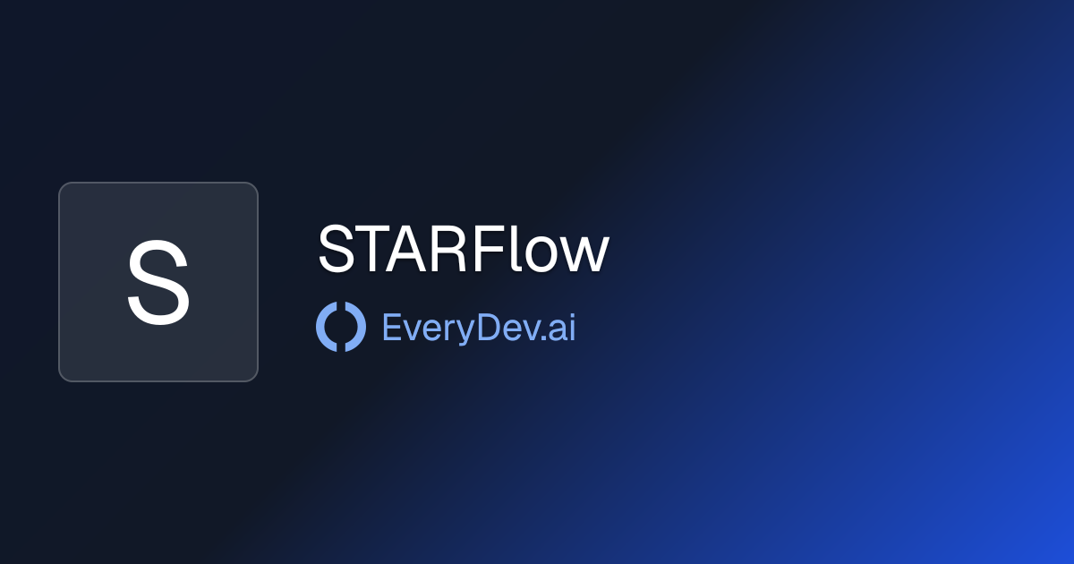 STARFlow - Apple Open Source Image Video Gen | EveryDev.ai