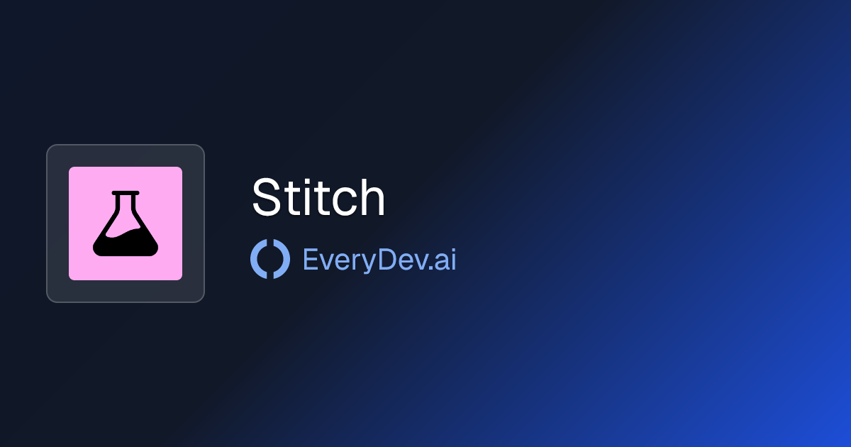 Stitch - AI UI Design Generator | EveryDev.ai