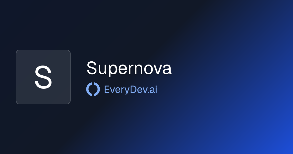 Supernova - AI Design System Platform | EveryDev.ai