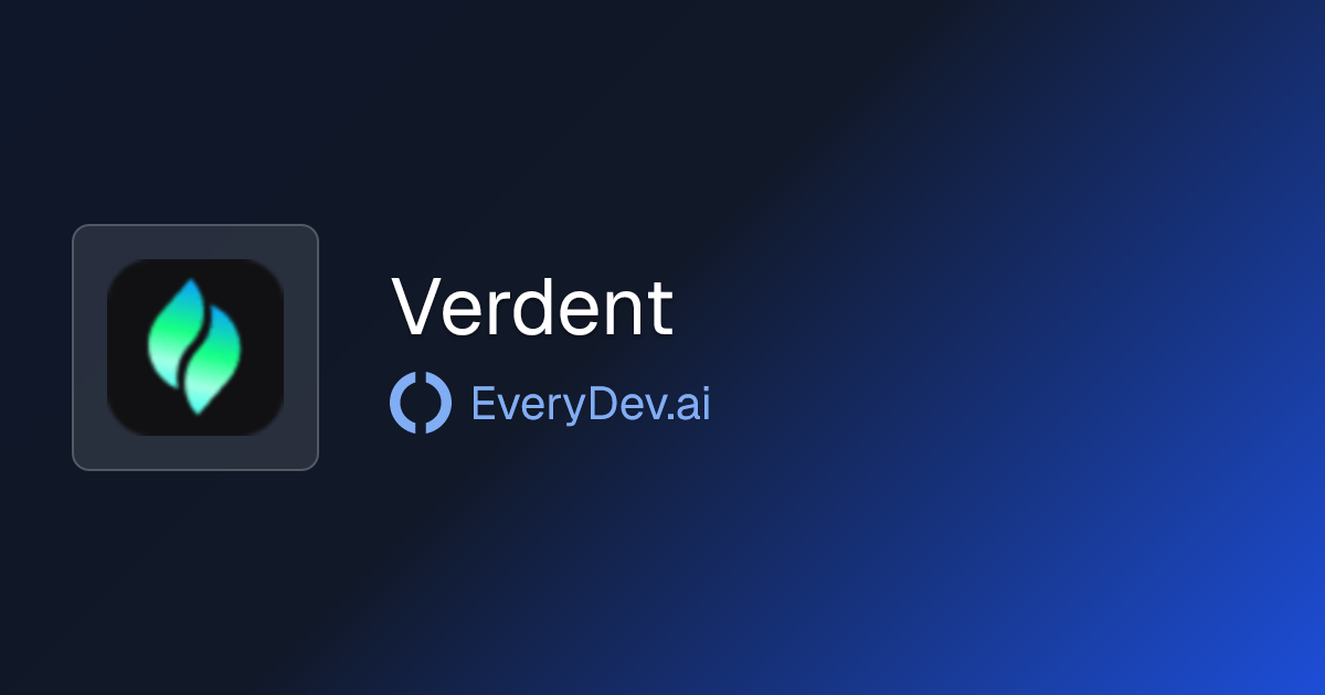 Verdent - AI Coding Assistant for Developers | EveryDev.ai