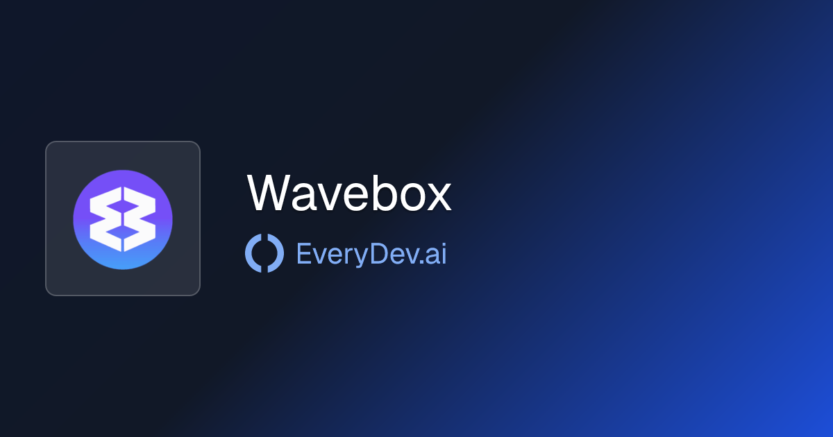 Wavebox - Productivity Browser for Web Apps | EveryDev.ai
