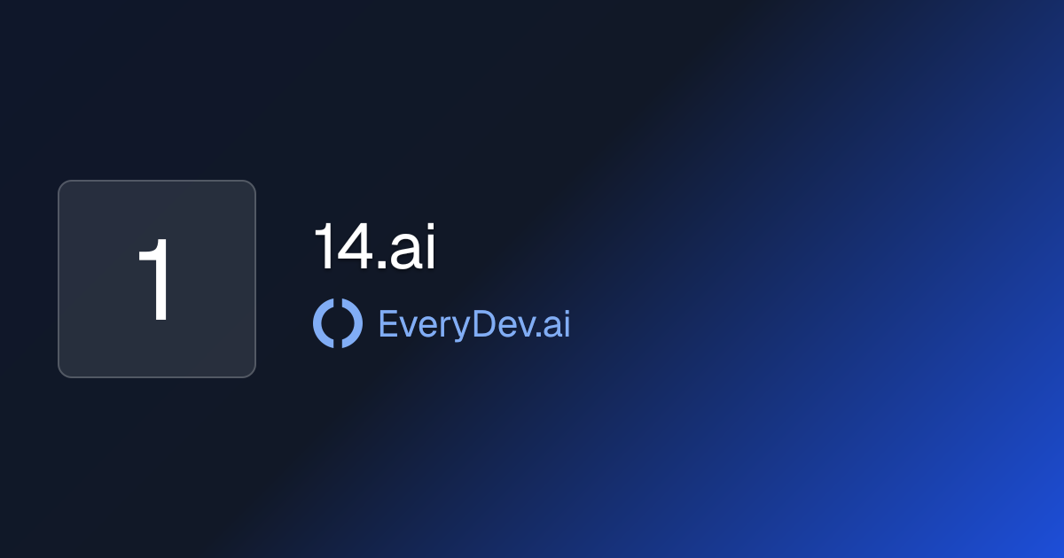 14.ai - 1 AI Tool | EveryDev.ai