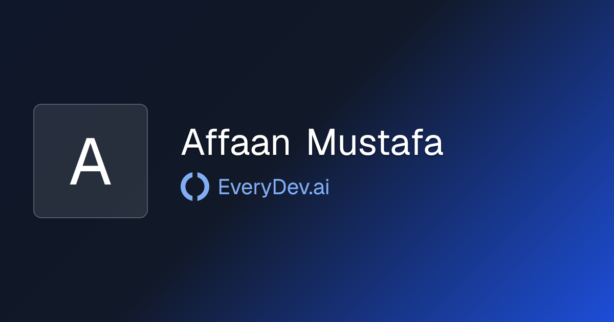 Affaan Mustafa - 1 AI Tool | EveryDev.ai