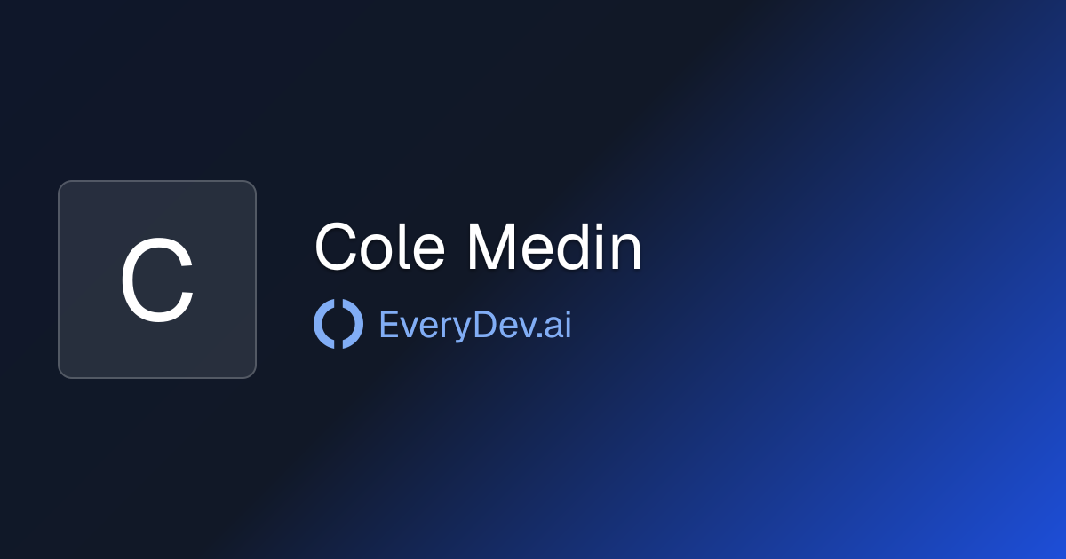 Cole Medin - 2 AI Tools | EveryDev.ai