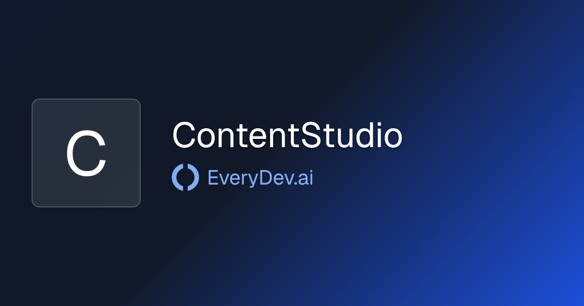 ContentStudio - 1 AI Tool | EveryDev.ai