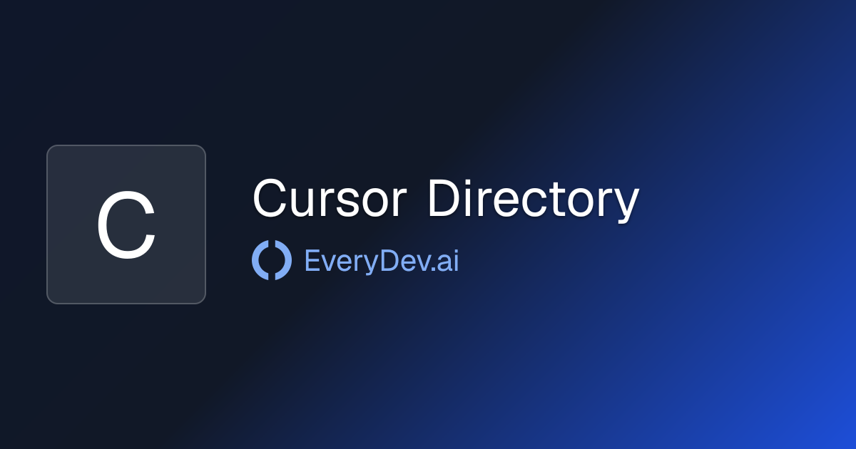 Cursor Directory - 1 AI Tool | EveryDev.ai