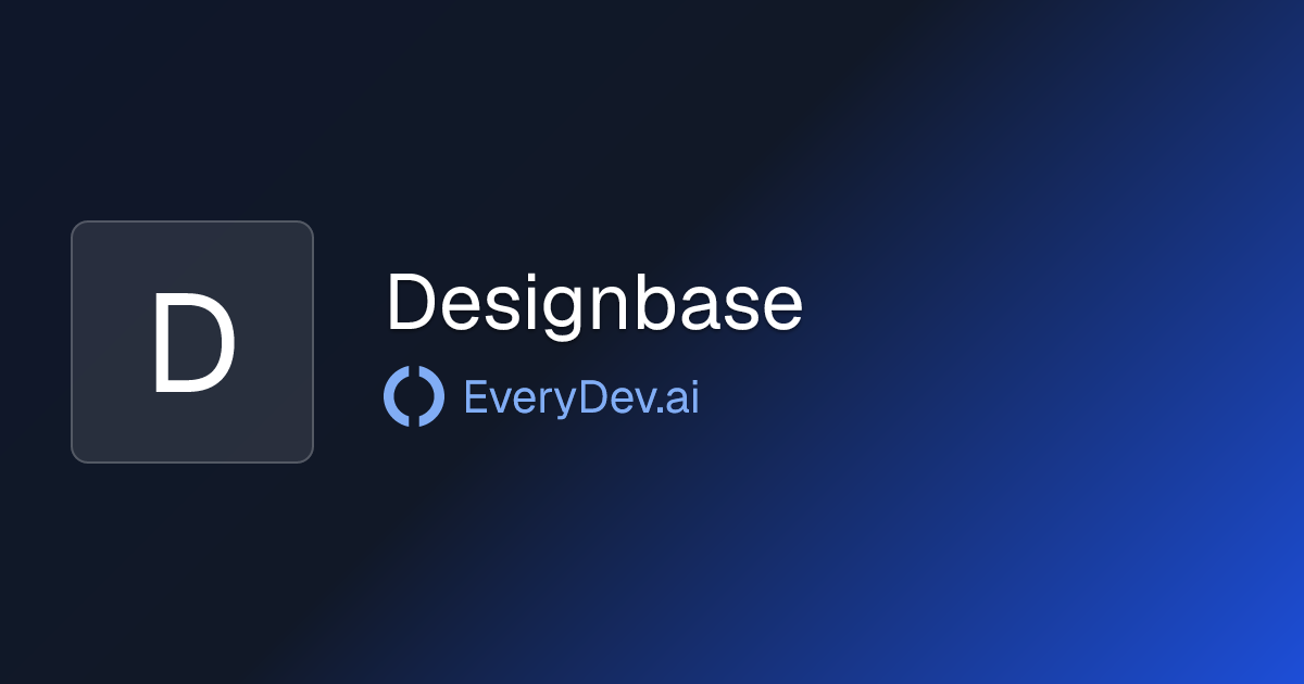 Designbase - 1 AI Tool | EveryDev.ai