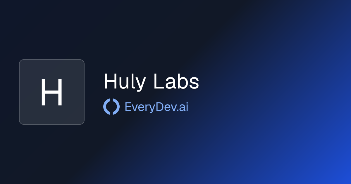 Huly Labs - 1 AI Tool | EveryDev.ai