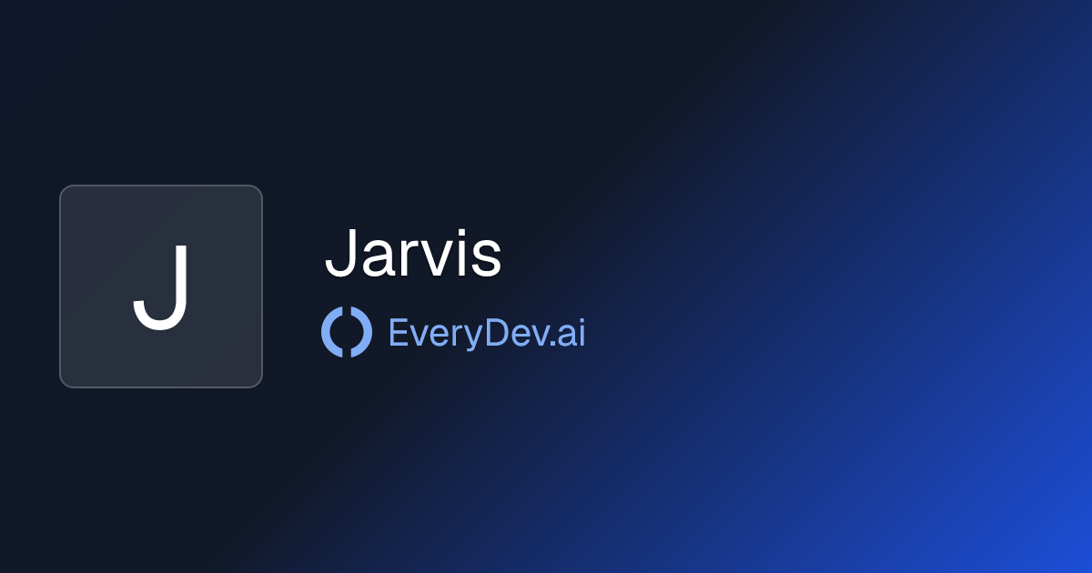 Jarvis - Local AI Voice Assistant | EveryDev.ai