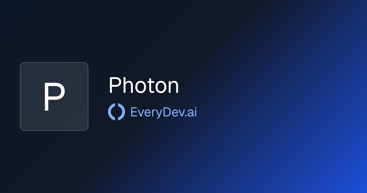 Photon - 1 AI Tool | EveryDev.ai
