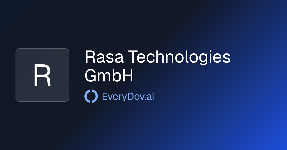 Rasa Technologies GmbH - 1 AI Tool | EveryDev.ai