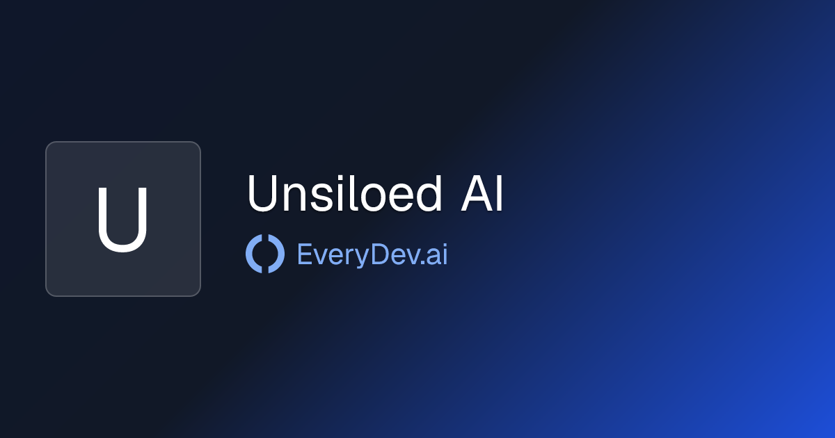 Unsiloed AI - 1 AI Tool | EveryDev.ai
