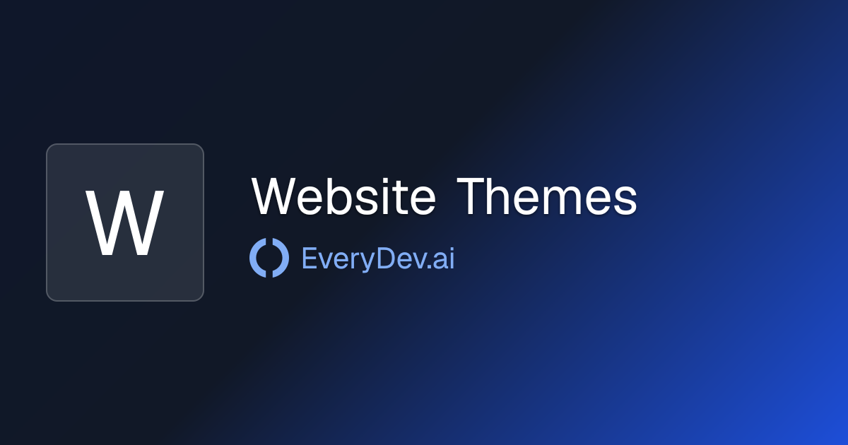 Website Themes - AI Development Topic | EveryDev.ai